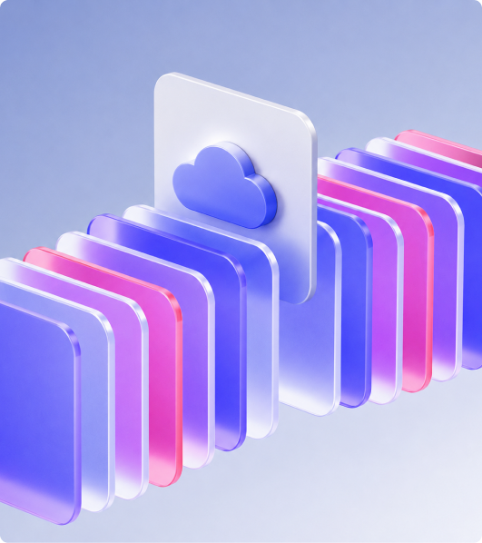 Layered cloud platform illustration